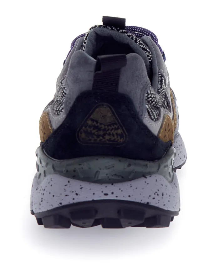 FLOWER MOUNTAIN Sneakers Uomo 2017818 YAMANO3 UNI AI 25/26 pelle con dettaglio scamosciato 1B05 antra.dark gr.black