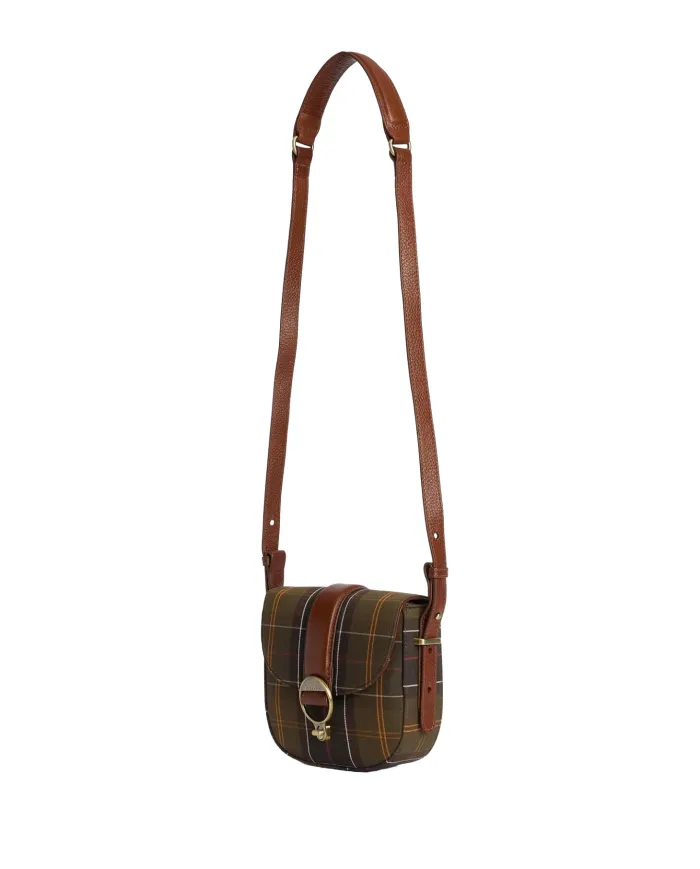 BARBOUR Borsa Donna LBA0504 ELM AI 25/26 cotone con tracolla in pelle TN11 classic tartan