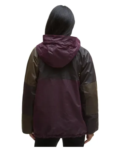 BARBOUR Giaccone Donna LWX1484 KEELEY AI 25/26 cotone con motivo in contrasto RE71 merlot/rustic/beech BARBOUR Giaccone Donna LWX1484 KEELEY AI 25/26 cotone con motivo in contrasto RE71 merlot/rustic/beech