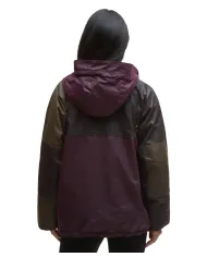 BARBOUR Giaccone Donna LWX1484 KEELEY AI 25/26 cotone con motivo in contrasto RE71 merlot/rustic/beech