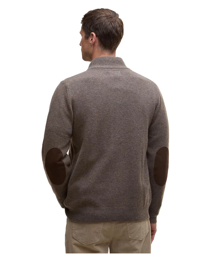 BARBOUR Giubbino Uomo MKN0731 essential patch z AI 25/26 lana con patch applicate ST52 dark stone