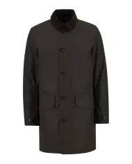 BARBOUR Cappotto Uomo MWX1861 WAX MAC AI 25/26 cotone lungo con colletto classico BR91 dk brown/midnight oak