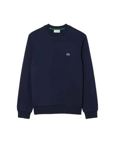 LACOSTE Felpa Uomo SH9801 PE 2025 Classic fit in cotone garzato con ricamo logato 166 BLU NAVY LACOSTE Felpa Uomo SH9801 PE 2025 Classic fit in cotone garzato con ricamo logato 166 BLU NAVY