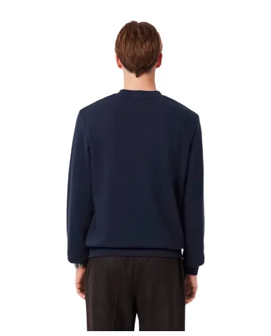 LACOSTE Felpa Uomo SH9801 PE 2025 Classic fit in cotone garzato con ricamo logato 166 BLU NAVY LACOSTE Felpa Uomo SH9801 PE 2025 Classic fit in cotone garzato con ricamo logato 166 BLU NAVY