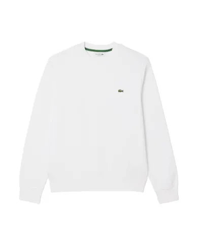 LACOSTE Felpa Uomo SH9801 PE 2025 Classic fit in cotone garzato con ricamo logato 001 BIANCO LACOSTE Felpa Uomo SH9801 PE 2025 Classic fit in cotone garzato con ricamo logato 001 BIANCO