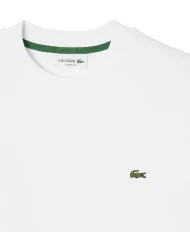 LACOSTE Felpa Uomo SH9801 PE 2025 Classic fit in cotone garzato con ricamo logato 001 BIANCO