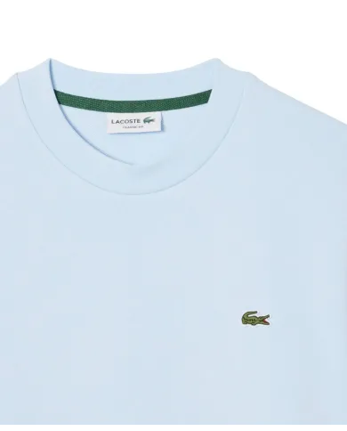 LACOSTE Felpa Uomo SH9801 PE 2025 Classic fit in cotone garzato con ricamo logato T01 BLU CHIARO LACOSTE Felpa Uomo SH9801 PE 2025 Classic fit in cotone garzato con ricamo logato T01 BLU CHIARO