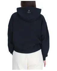 COUNTY OF MILAN Felpa Donna 25ICM30028 AI 25/26 cotone regular con dettaglio strass 01 NERO