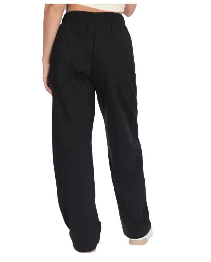 COUNTY OF MILAN Pantalone Donna 25ICM30031 AI 25/26 cotone tuta con coulisse 01 NERO