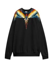 COUNTY OF MILAN Felpa Uomo F5CAMASW025 AI 25/26 cotone regular con stampa 110 nero/black