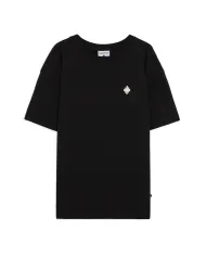 COUNTY OF MILAN T-shirt Uomo F5CAMATH014 AI 25/26 cotone con ricamo logato 110 nero/black