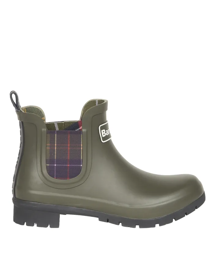 BARBOUR Tronchetto Donna LRF0088 KINGHAM AI 25/26 gomma con tasselli laterali tar tan OL11 OLIVE BARBOUR Tronchetto Donna LRF0088 KINGHAM AI 25/26 gomma con tasselli laterali tar tan OL11 OLIVE