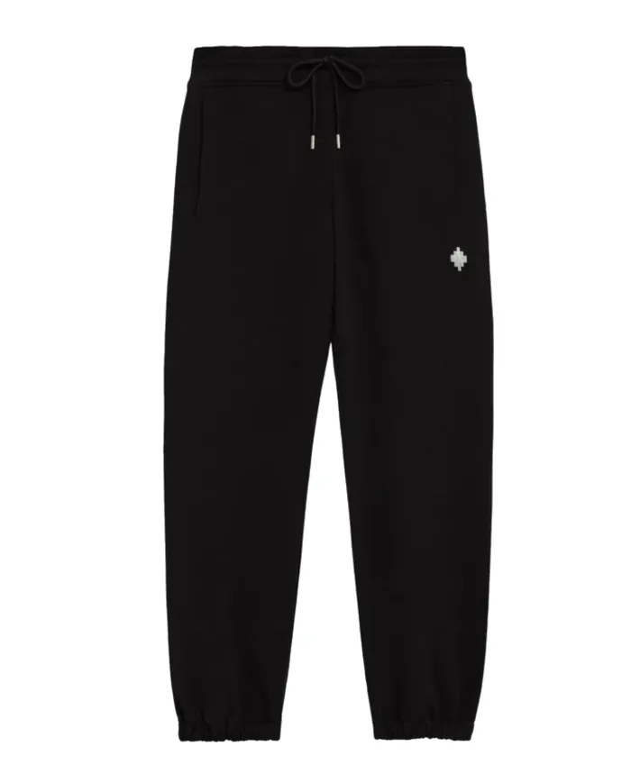 COUNTY OF MILAN Pantaloni Uomo F5CAMAFP012 AI 25/26 cotone stile tuta con ricamo logato 110 nero/black COUNTY OF MILAN Pantaloni Uomo F5CAMAFP012 AI 25/26 cotone stile tuta con ricamo logato 110 nero/black
