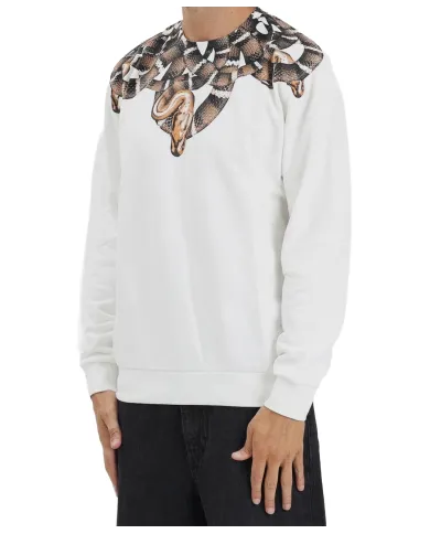 COUNTY OF MILAN Felpa Uomo F5CAMASW039 AI 25/26 cotone regular con stampa 013 CREMA/CREAM COUNTY OF MILAN Felpa Uomo F5CAMASW039 AI 25/26 cotone regular con stampa 013 CREMA/CREAM