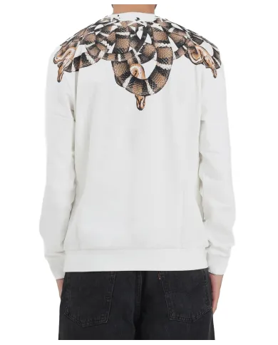 COUNTY OF MILAN Felpa Uomo F5CAMASW039 AI 25/26 cotone regular con stampa 013 CREMA/CREAM COUNTY OF MILAN Felpa Uomo F5CAMASW039 AI 25/26 cotone regular con stampa 013 CREMA/CREAM