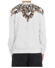 COUNTY OF MILAN Felpa Uomo F5CAMASW039 AI 25/26 cotone regular con stampa 013 CREMA/CREAM