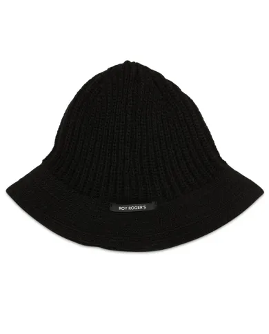 ROY ROGER'S Berretto Donna RND90207CN52XXXX BUCKET AI 25/26 lana con nastro logato applicato 0020 BLACK ROY ROGER'S Berretto Donna RND90207CN52XXXX BUCKET AI 25/26 lana con nastro logato applicato 0020 BLACK