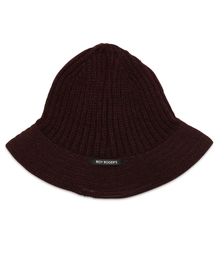 ROY ROGER'S Berretto Donna RND90207CN52XXXX BUCKET AI 25/26 lana con nastro logato applicato 0161 PLUM ROY ROGER'S Berretto Donna RND90207CN52XXXX BUCKET AI 25/26 lana con nastro logato applicato 0161 PLUM