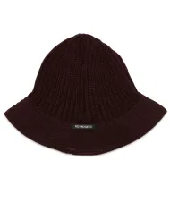 ROY ROGER'S Berretto Donna RND90207CN52XXXX BUCKET AI 25/26 lana con nastro logato applicato 0161 PLUM