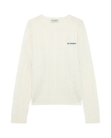 ROY ROGER'S Maglia Donna RND90223CN97XXXX AI 25/26 lana con motivo cable 0069 WHITE ROY ROGER'S Maglia Donna RND90223CN97XXXX AI 25/26 lana con motivo cable 0069 WHITE