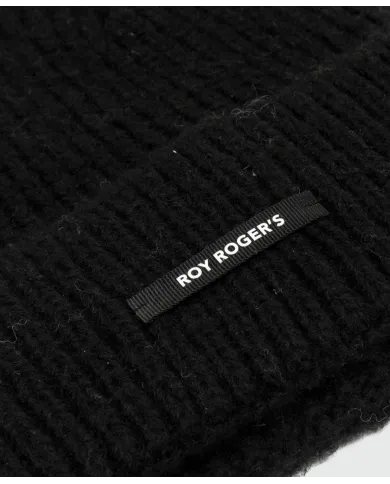 ROY ROGER'S Berretto Donna RND931CH47XXXX AI 25/26 in misto lana a coste 020 BLACK ROY ROGER'S Berretto Donna RND931CH47XXXX AI 25/26 in misto lana a coste 020 BLACK