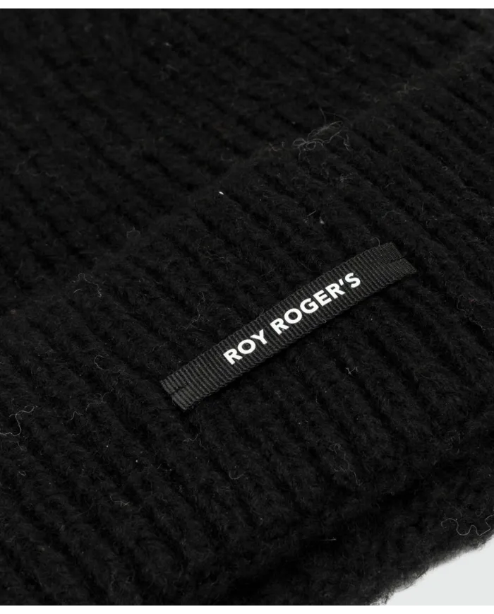 ROY ROGER'S Berretto Donna RND931CH47XXXX AI 25/26 in misto lana a coste 020 BLACK