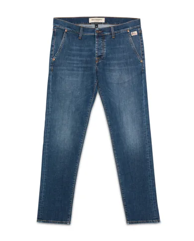 ROY ROGER'S Jeans Uomo RRU006D0212530 NEW ELIAS AI 25/26 denim slim fit con patch logata 01 CARLIN ROY ROGER'S Jeans Uomo RRU006D0212530 NEW ELIAS AI 25/26 denim slim fit con patch logata 01 CARLIN