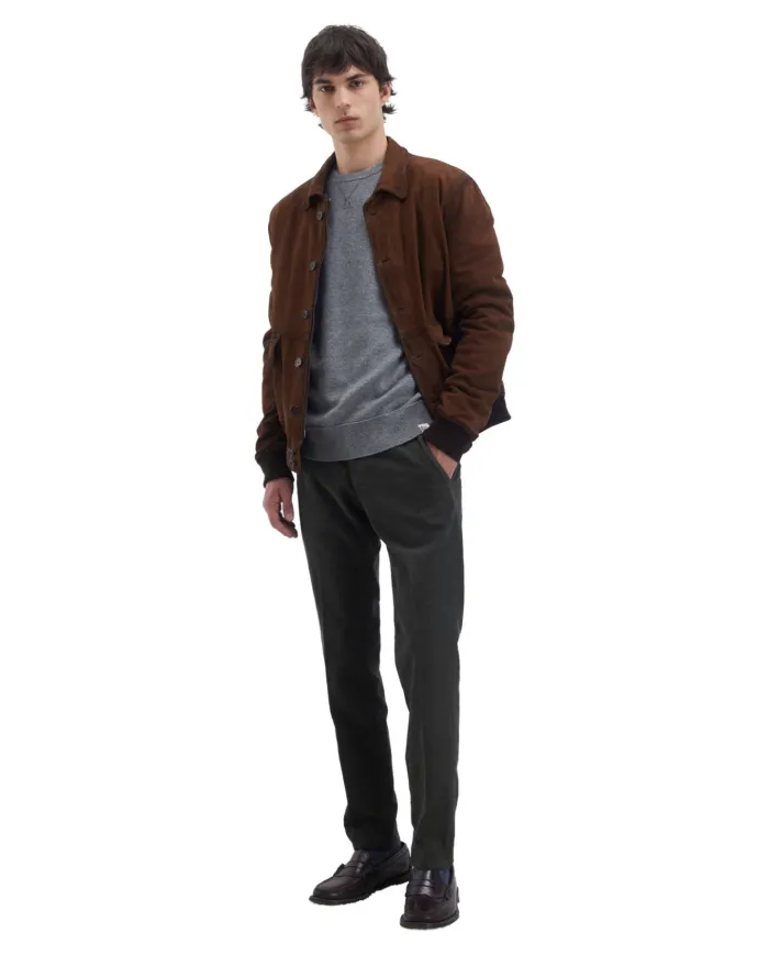 ROY ROGER'S Pantalone Uomo RRU013C8700112 NEW ROLF AI 25/26 in cotone gabardina slim fit 0233 MOSS ROY ROGER'S Pantalone Uomo RRU013C8700112 NEW ROLF AI 25/26 in cotone gabardina slim fit 0233 MOSS