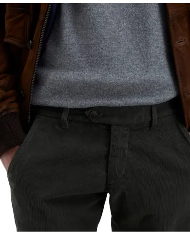 ROY ROGER'S Pantalone Uomo RRU013C8700112 NEW ROLF AI 25/26 in cotone gabardina slim fit 0233 MOSS ROY ROGER'S Pantalone Uomo RRU013C8700112 NEW ROLF AI 25/26 in cotone gabardina slim fit 0233 MOSS