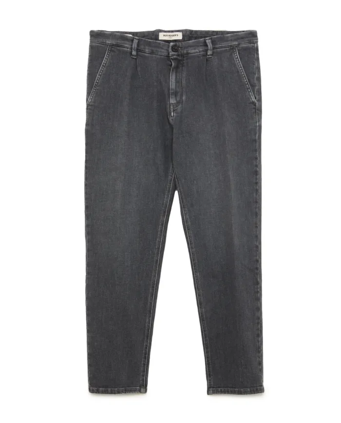 ROY ROGER'S Jeans Uomo RRU105D437A198 DAY OFF AI 25/26 denim relaxed fit stile basic 998 DENIM BLACK ROY ROGER'S Jeans Uomo RRU105D437A198 DAY OFF AI 25/26 denim relaxed fit stile basic 998 DENIM BLACK