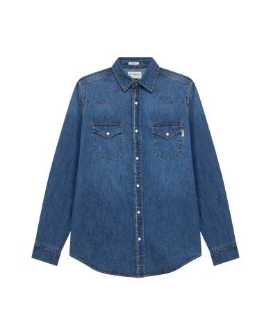 ROY ROGER'S Camicia Uomo RRU400CP202798 MARTIN AI 25/26 in denim con tasche piatte sul petto 02 BRUCE DENIM ROY ROGER'S Camicia Uomo RRU400CP202798 MARTIN AI 25/26 in denim con tasche piatte sul petto 02 BRUCE DENIM