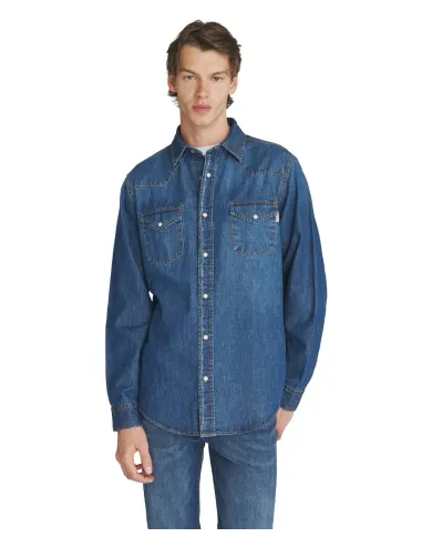 ROY ROGER'S Camicia Uomo RRU400CP202798 MARTIN AI 25/26 in denim con tasche piatte sul petto 02 BRUCE DENIM ROY ROGER'S Camicia Uomo RRU400CP202798 MARTIN AI 25/26 in denim con tasche piatte sul petto 02 BRUCE DENIM