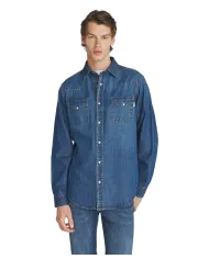 ROY ROGER'S Camicia Uomo RRU400CP202798 MARTIN AI 25/26 in denim con tasche piatte sul petto 02 BRUCE DENIM