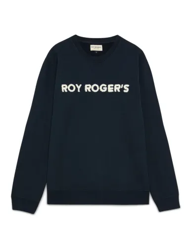 ROY ROGER'S Felpa Uomo RRU90005CN66XXXX SWEATSHIRT AI 25/26 cotone con ricamo logato 048 BLUE NAVY ROY ROGER'S Felpa Uomo RRU90005CN66XXXX SWEATSHIRT AI 25/26 cotone con ricamo logato 048 BLUE NAVY
