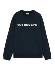 ROY ROGER'S Felpa Uomo RRU90005CN66XXXX SWEATSHIRT AI 25/26 cotone con ricamo logato 048 BLUE NAVY