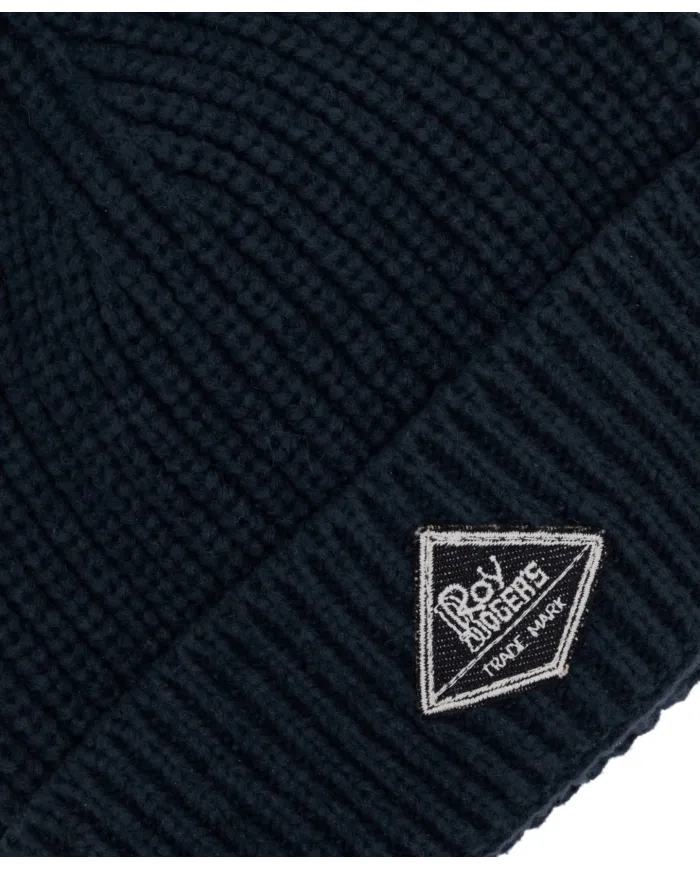 ROY ROGER'S Berretto Uomo RRX943C919XXXX AI 25/26 in maglia a coste 048 BLUE NAVY ROY ROGER'S Berretto Uomo RRX943C919XXXX AI 25/26 in maglia a coste 048 BLUE NAVY
