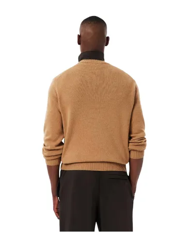 LACOSTE Maglia Uomo AH2916 AI 25/26 Classic Fit a girocollo in jersey di lana cardata TUY CAMMELLO LACOSTE Maglia Uomo AH2916 AI 25/26 Classic Fit a girocollo in jersey di lana cardata TUY CAMMELLO