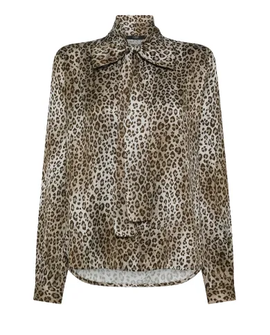 SEVENTY Blusa Donna CA1480 450265 AI 25/26 viscosa con motivo animalier 052 TORTORA SEVENTY Blusa Donna CA1480 450265 AI 25/26 viscosa con motivo animalier 052 TORTORA