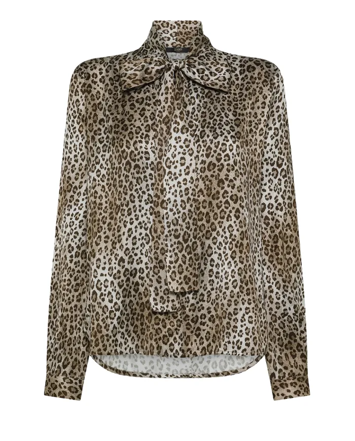 SEVENTY Blusa Donna CA1480 450265 AI 25/26 viscosa con motivo animalier 052 TORTORA SEVENTY Blusa Donna CA1480 450265 AI 25/26 viscosa con motivo animalier 052 TORTORA
