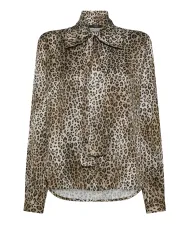 SEVENTY Blusa Donna CA1480 450265 AI 25/26 viscosa con motivo animalier 052 TORTORA