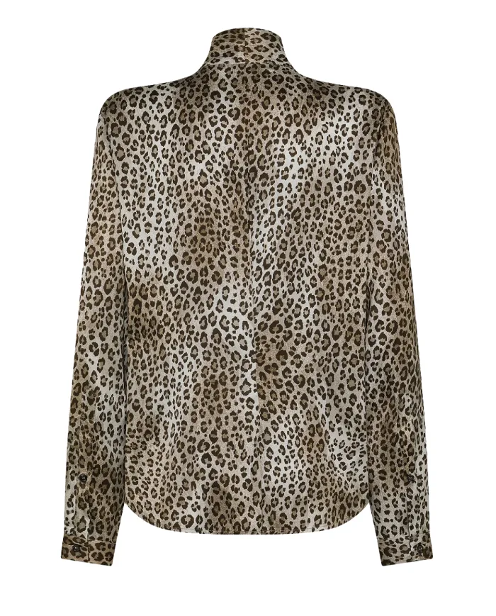 SEVENTY Blusa Donna CA1480 450265 AI 25/26 viscosa con motivo animalier 052 TORTORA SEVENTY Blusa Donna CA1480 450265 AI 25/26 viscosa con motivo animalier 052 TORTORA