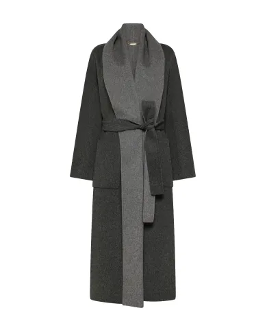 SEVENTY Cappotto Donna CP0564 150975 AI 25/26 lana stile vestaglia 921 ARDESIA SEVENTY Cappotto Donna CP0564 150975 AI 25/26 lana stile vestaglia 921 ARDESIA