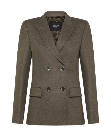 SEVENTY Giacca Donna GI0736 10 130101 AI 25/26 lana blazer con chiusura a doppiopetto 055 FANGO SEVENTY Giacca Donna GI0736 10 130101 AI 25/26 lana blazer con chiusura a doppiopetto 055 FANGO