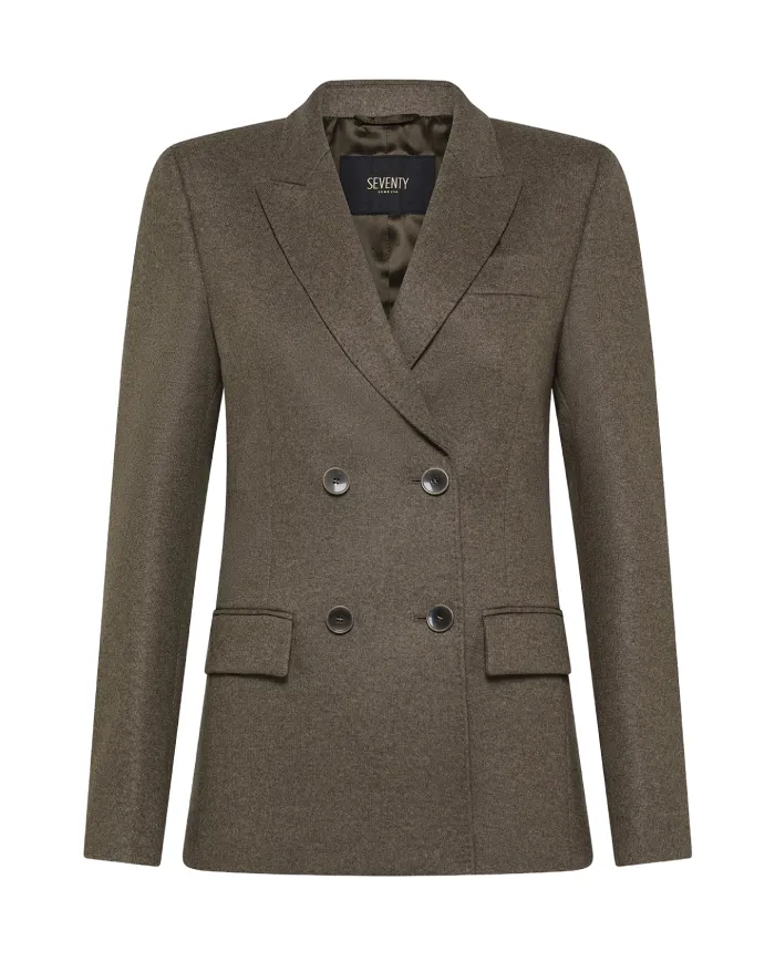 SEVENTY Giacca Donna GI0736 10 130101 AI 25/26 lana blazer con chiusura a doppiopetto 055 FANGO SEVENTY Giacca Donna GI0736 10 130101 AI 25/26 lana blazer con chiusura a doppiopetto 055 FANGO