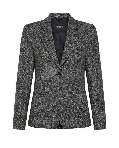 SEVENTY Giacca Donna GI0781 150981 AI 25/26 lana blazer con tasche a toppa 952 ASFALTO SEVENTY Giacca Donna GI0781 150981 AI 25/26 lana blazer con tasche a toppa 952 ASFALTO