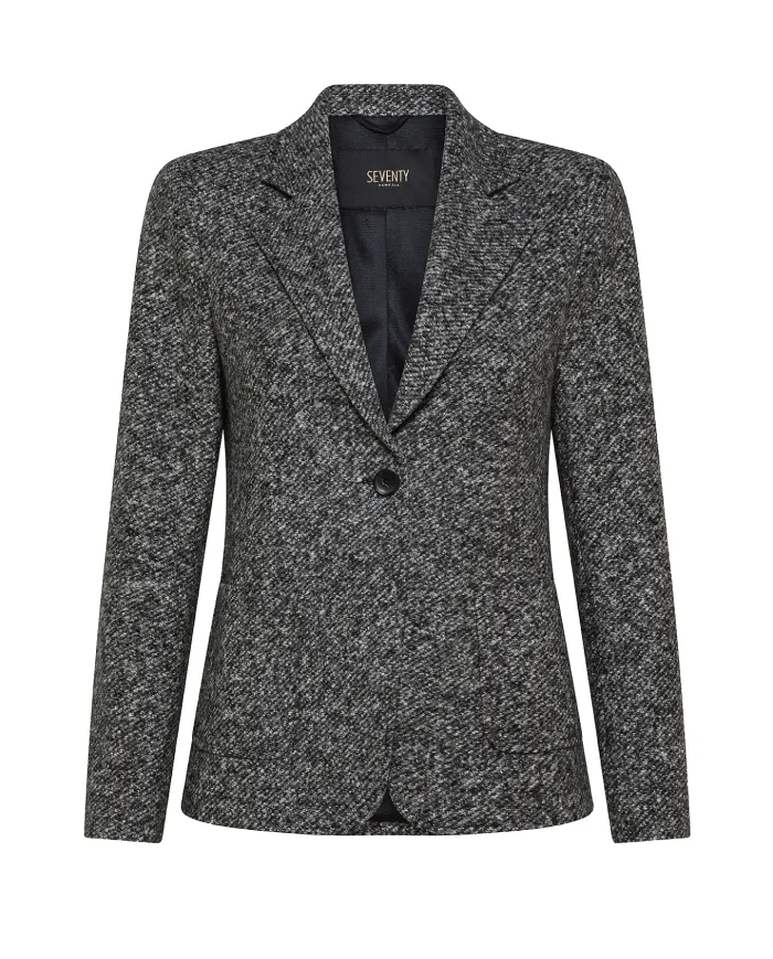 SEVENTY Giacca Donna GI0781 150981 AI 25/26 lana blazer con tasche a toppa 952 ASFALTO SEVENTY Giacca Donna GI0781 150981 AI 25/26 lana blazer con tasche a toppa 952 ASFALTO