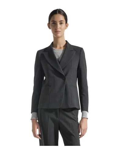 SEVENTY Giacca Donna GI0922 550222 AI 25/26 viscosa stile blaser smoking 953 GRIGIO SCURO SEVENTY Giacca Donna GI0922 550222 AI 25/26 viscosa stile blaser smoking 953 GRIGIO SCURO