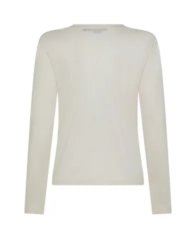 SEVENTY T-shirt Donna MJ1932 890180 AI 25/26 cotone slim in tinta unita 006 PANNA SEVENTY T-shirt Donna MJ1932 890180 AI 25/26 cotone slim in tinta unita 006 PANNA