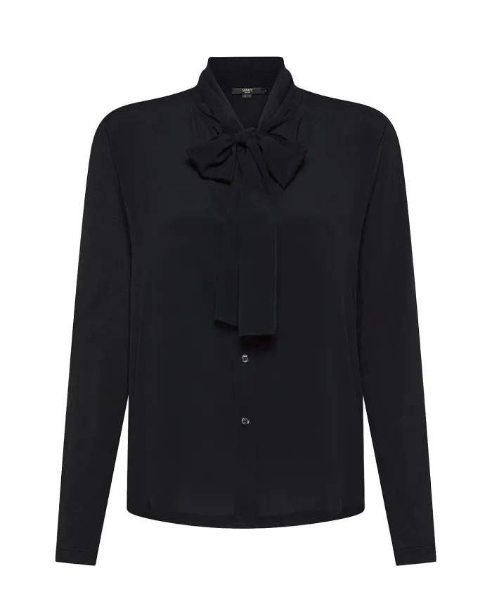 SEVENTY Camicia Donna MJ2048 890180 AI 25/26 cotone con colletto a fiocco 999 NERO SEVENTY Camicia Donna MJ2048 890180 AI 25/26 cotone con colletto a fiocco 999 NERO