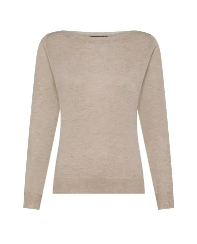 SEVENTY Maglia Donna MT3529 990318 AI 25/26 acrilico con girocollo a barchetta 040 GHIACCIO SEVENTY Maglia Donna MT3529 990318 AI 25/26 acrilico con girocollo a barchetta 040 GHIACCIO